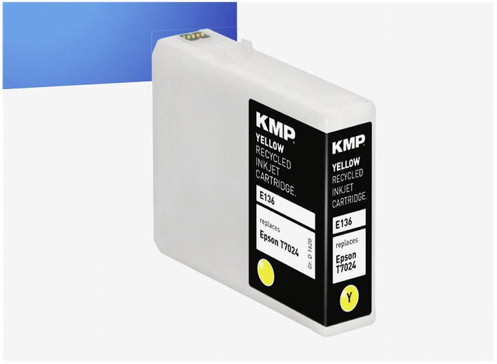 Produktbild KMP E136 Tintenpatrone yellow kompatibel mit Epson T7024 (Y)