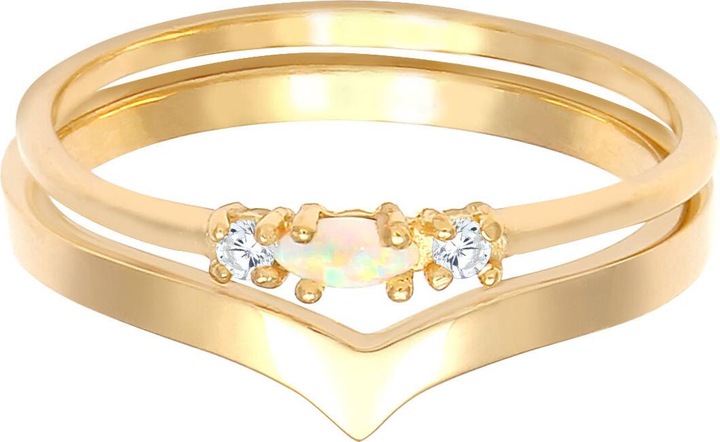 Actual product image Elli Opal, ring set (52, 925 Silver)