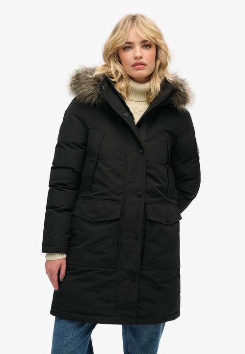 Actual product image Superdry EVEREST FAUX FUR PARKA JACKET Dames Jas - Maat M (12XL)