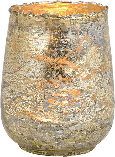 G. Wurm Windlicht aus Glas Champagner (B/H/T) 10x12x10cm (10 x 12 x 10 cm)