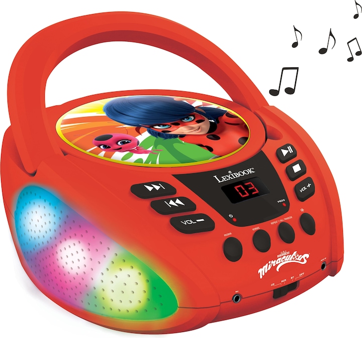 Image du produit Lexibook Lecteur CD Bluetooth Miraculous avec effets lumineux