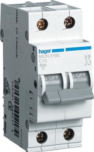 Actual product image Hager MCN210E