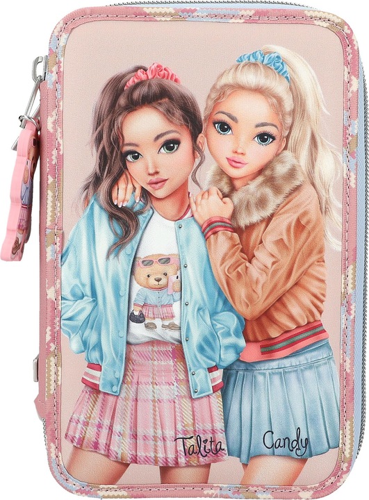 Magni Depesche TOPModel etui TEAM TEDDY 3 vaks gevuld roze teddy hanger