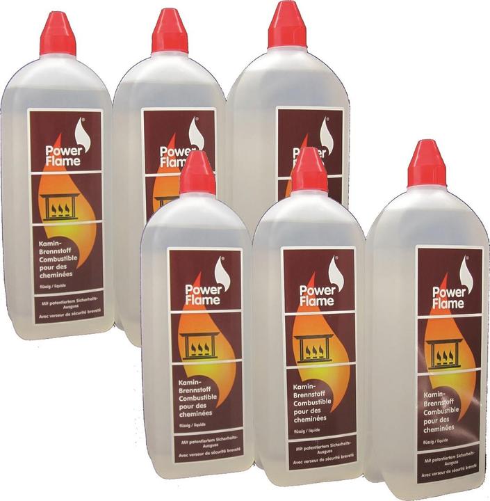 Powerflame Bio-Ethanol Kaminbrennstoff, 5 x 1000ml
