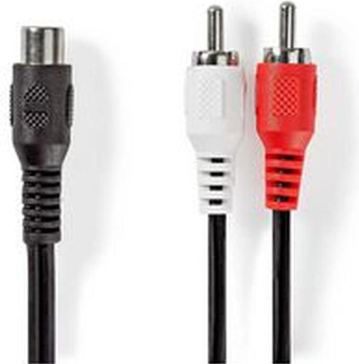 Image du produit Nedis Câble pour caisson de basses 2 x RCA mâle - RCA femelle 0,2 m (0.20 m, RCA)