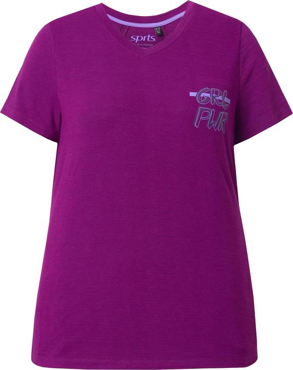 Immagine prodotto Ulla Popken Maglia funzionale con aperture, materiale riciclato, scollo a V e mezze maniche (58)