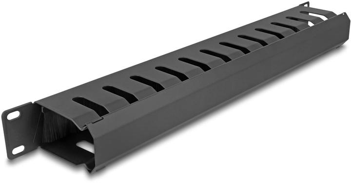Delock 19" Kabelmanagement Rangierpanel mit Bürste und 2 Öff