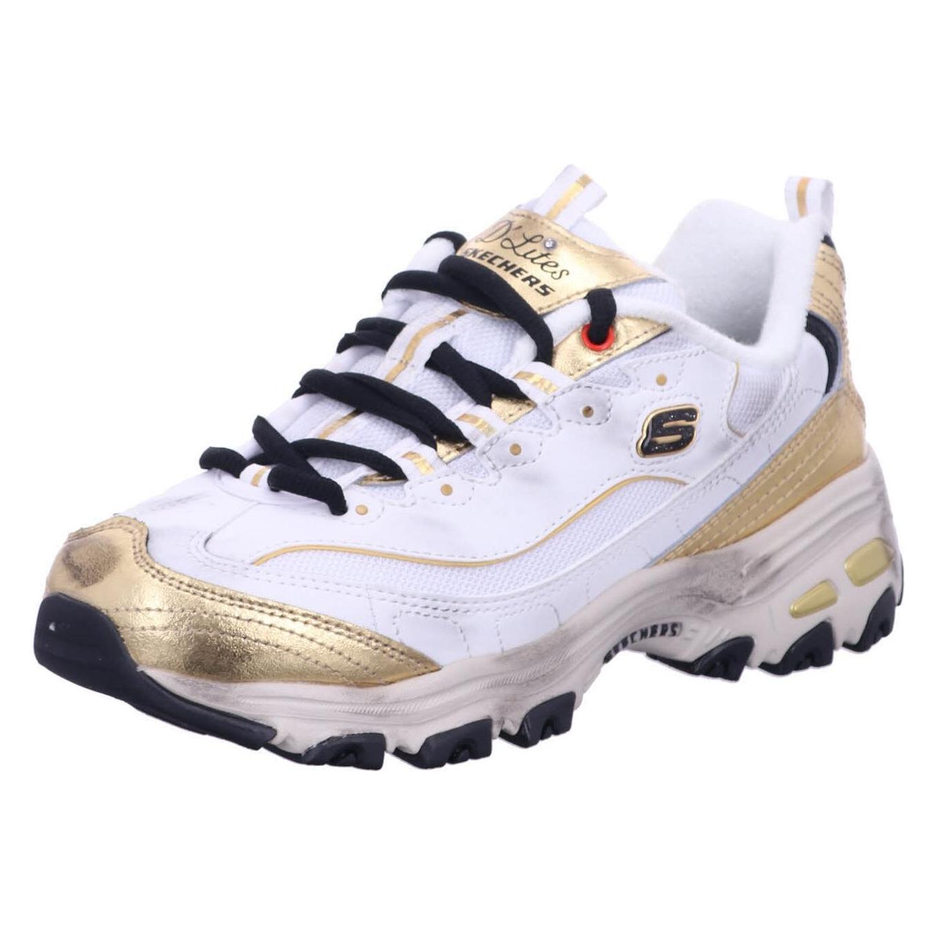 Skechers, Damen, Sneakers, D"Lites - Vintage Vision, Weiss, (37)