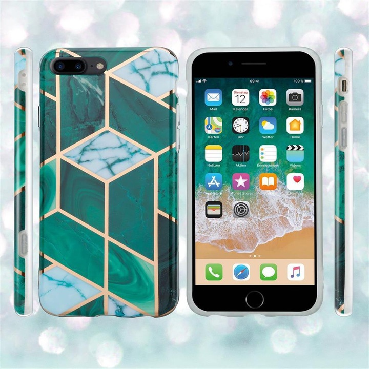 Produktbild Cadorabo IMD TPU Bunter Marmor Hülle (Apple iPhone 7 Plus, Apple iPhone 7s Plus)