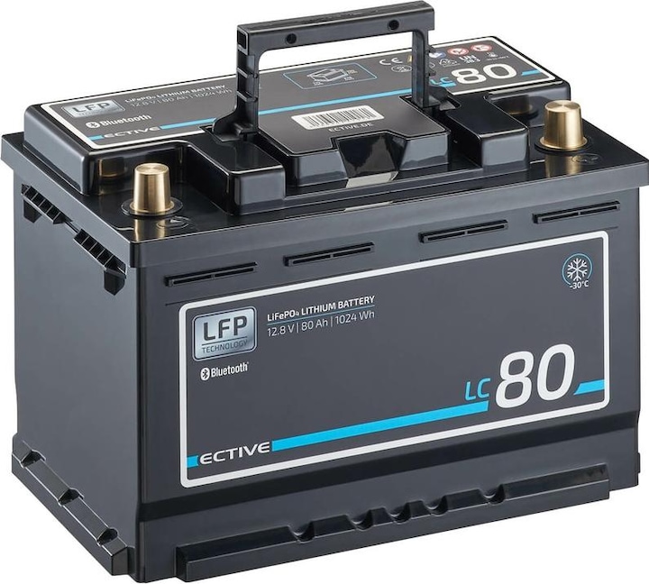 Produktbild Ective 12V 80Ah LiFePo4 Versorgungsbatterie Lithium Akku BMS Wohnmobil LFP LT (12 V, 80 Ah)