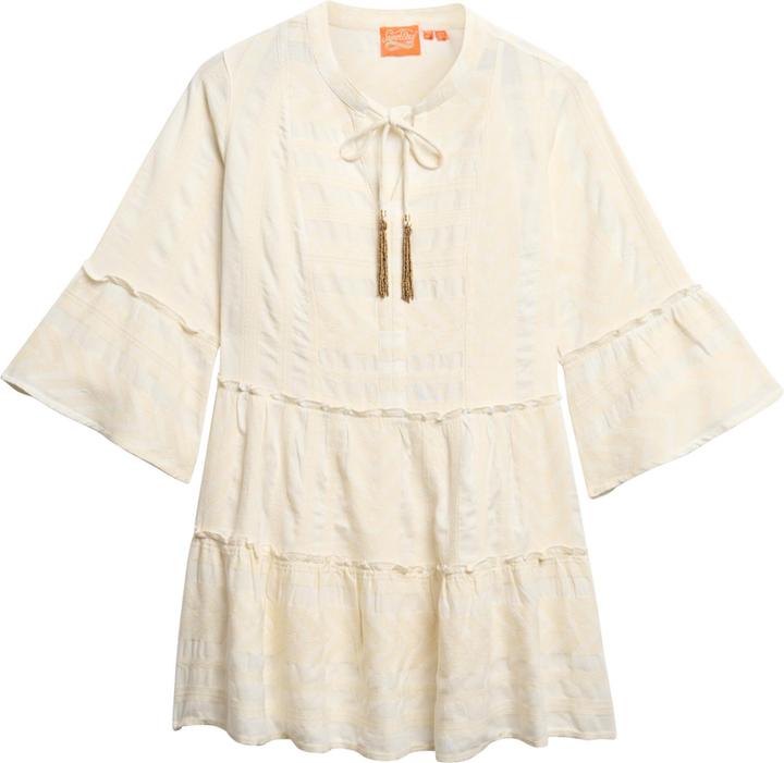 Superdry Langärmeliges, gestuftes Ibiza Minikleid