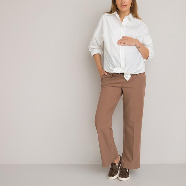 Actual product image La Redoute Collections Wide maternity trousers with wide belly insert (W32/L28)