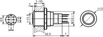 Produktbild Velleman Round Metal Push Button Spdt 1No 1Nc White Ring