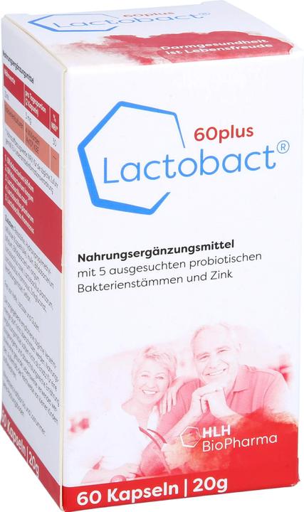 Actual product image Lactobact 60plus capsule (60 Piece, Capsules, 21 g)