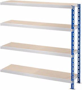Actual product image eurokraft basic Wide span boltless shelf unit with chipboard shelves, depth 500 mm, extension