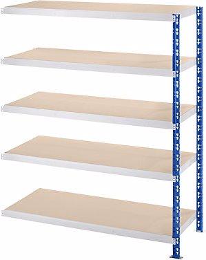 Actual product image eurokraft basic Wide span boltless shelf unit with chipboard shelves, depth 700 mm, extension