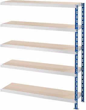 Actual product image eurokraft basic Wide span boltless shelf unit with chipboard shelves, depth 500 mm, extension