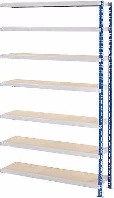 Actual product image eurokraft basic Wide span boltless shelf unit with chipboard shelves, depth 400 mm, extension