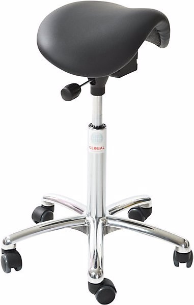 Immagine prodotto Global Stole Sgabello da lavoro con sedile ergonomico, piccolo, con meccanismo Easy, nero.