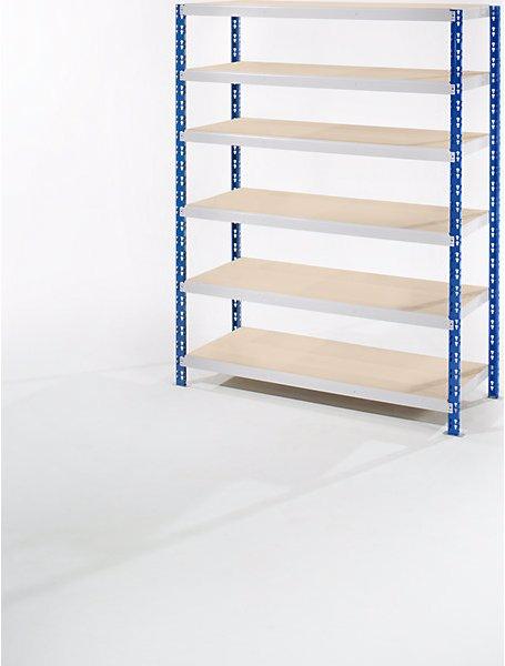 Actual product image eurokraft basic Wide span boltless shelf unit with chipboard shelves, depth 600 mm, extension