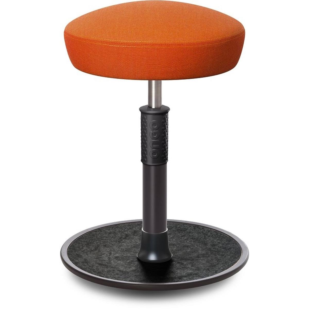 Ongo, Bürostuhl, Sitz- Stehhocker Free Regular Hutsitz kvadrat Remix Orange schwarz /schwarz