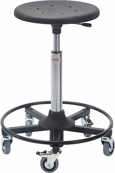 Actual product image Global Stole Workshop stool, seat made of PU foam, seat height 530 - 790 mm, foot ring. (55 - 81 cm)
