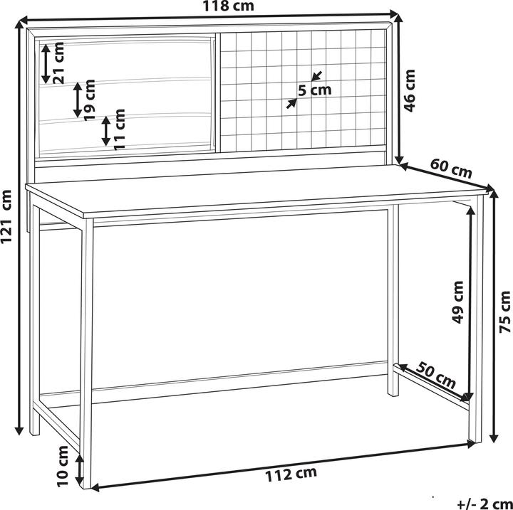 Actual product image Beliani Vince (118 x 60 x 121 cm)