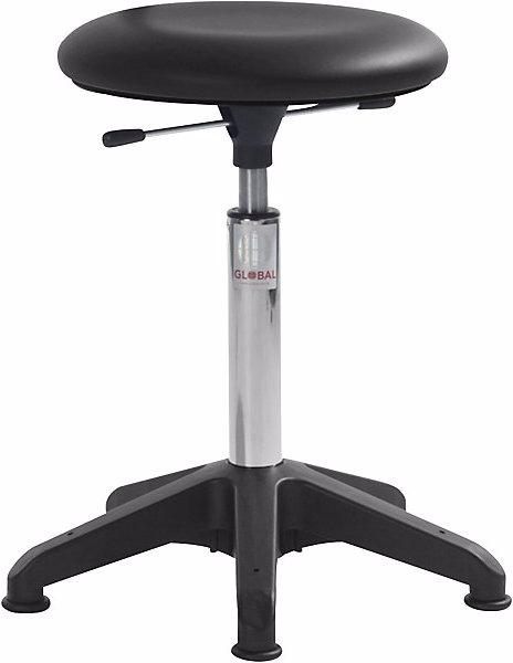 Actual product image Global Stole Industrial stool, height adjustable, with floor glides, black, height 400 - 530