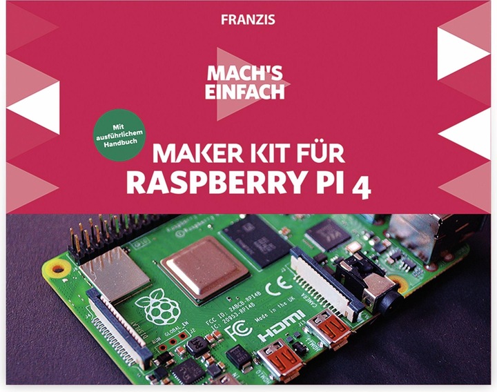 Actual product image Franzis Maker Kit for Raspberry Pi 4