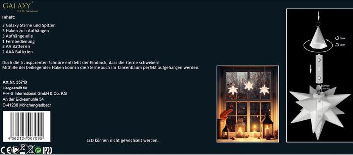 Produktbild FHS Sterne LED kabellos ø13 ws 3SZ (0.33 m)