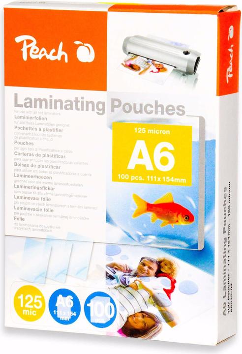 Produktbild Peach Laminierfolie A6 (A6, 100 Stück, 125 µm)