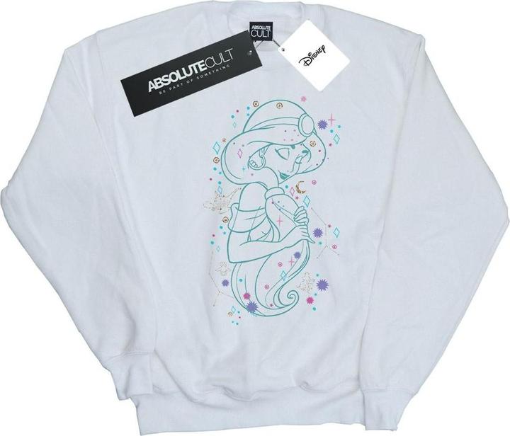 Actual product image Disney Mens Aladdin Princess Jasmine Written In The Stars Sweatshirt (XL)