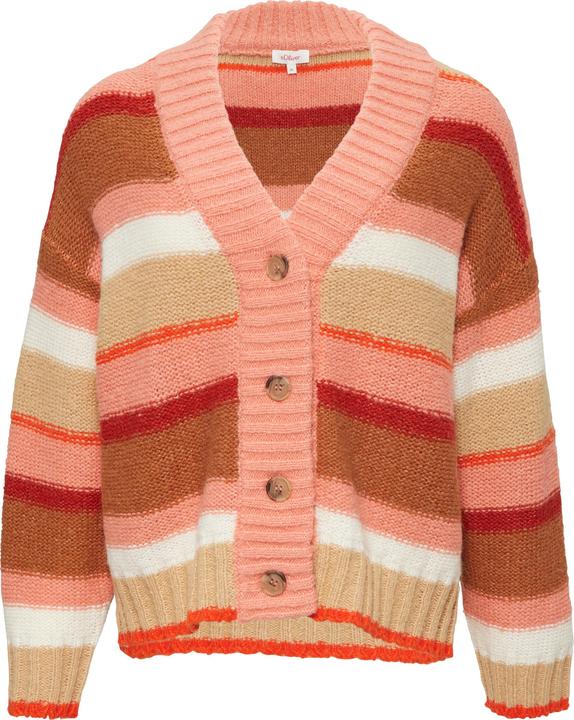 Produktbild S.Oliver Strickjacke Gestreifte Strickjacke mit Knopfleiste (44)