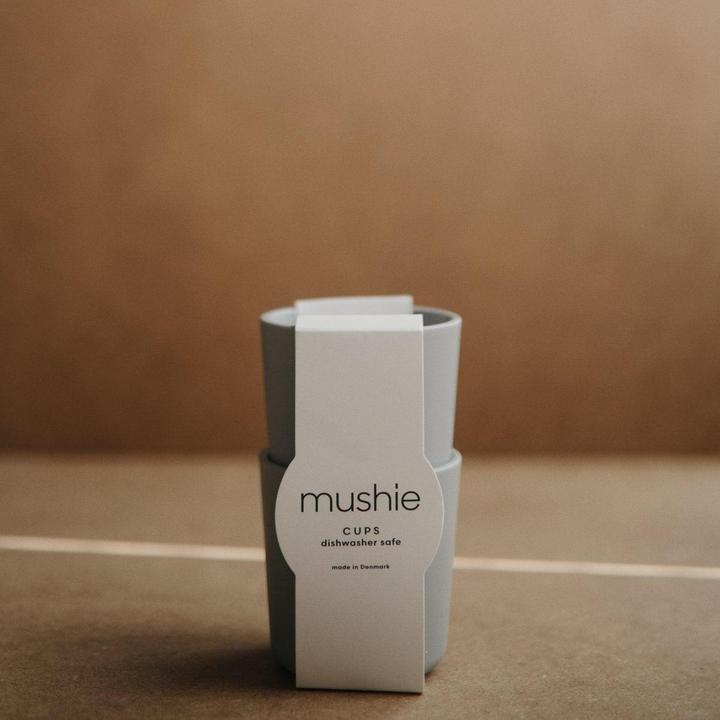 Actual product image Mushie 2 He Set Drinking Mug Sage