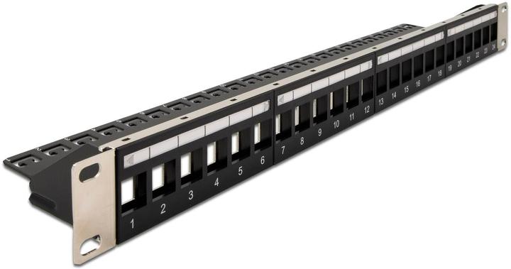 Delock 19? Keystone patch panel 24 port with relief rail black