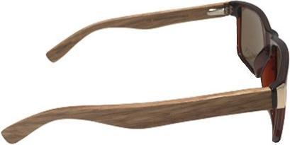 Produktbild Bekos Elegante braun getönte Sonnenbrille mit Zebra-Holzbügel