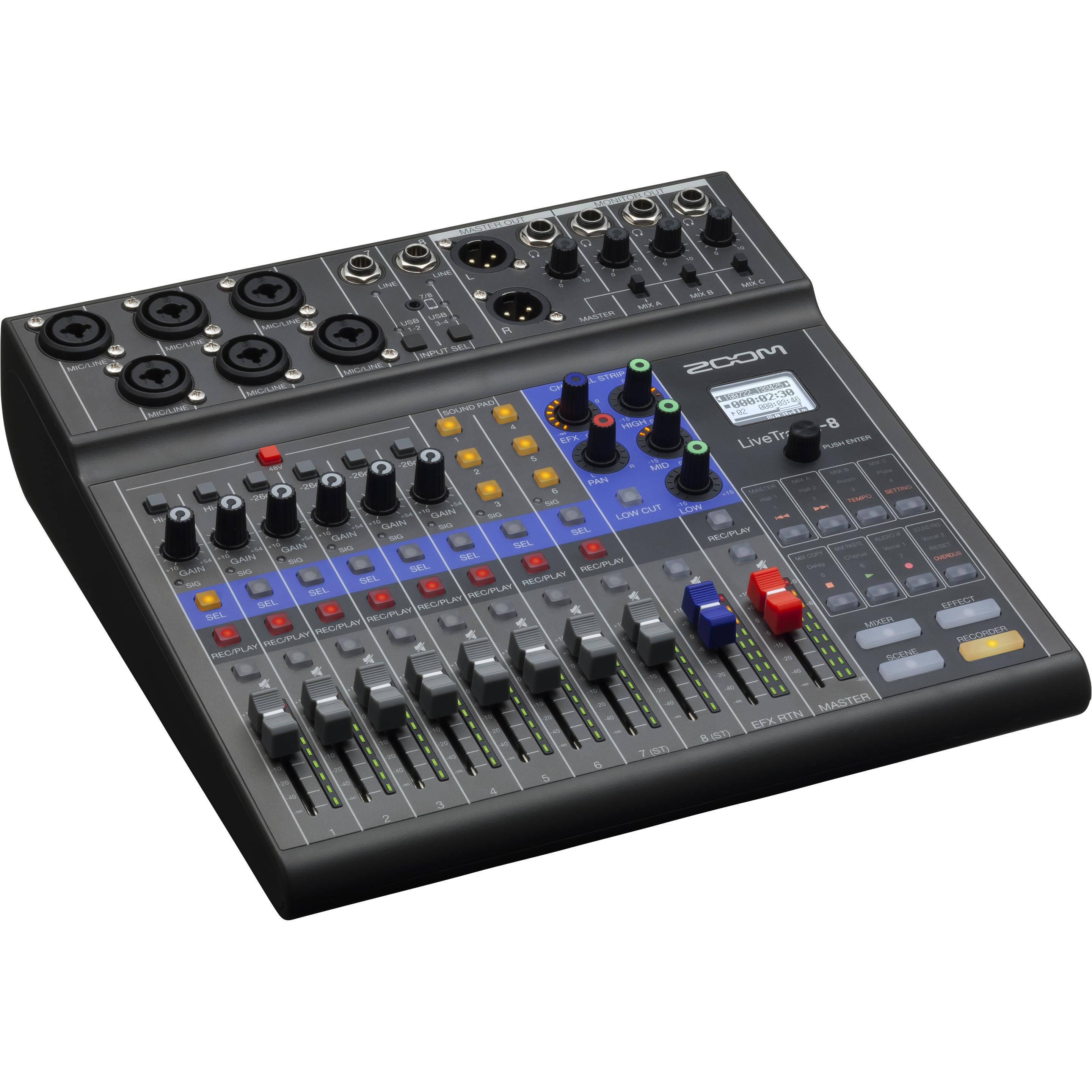 Thumbnail - Zoom L-8 LiveTrak (Studio- und Livemixer), Mischpult, Schwarz
