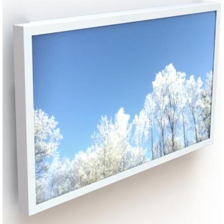 HI-ND Wallcasing touch QM55R-T Landscape, RAL 9010, Monitor Halterung, Weiss