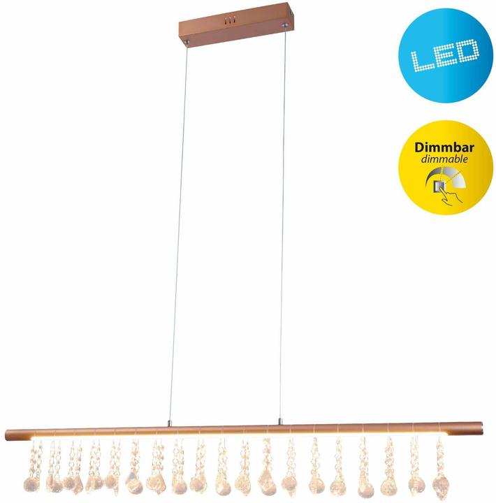 Image du produit Näve Suspension LED Nobilis l : env. 100 cm - or (2152 lm)