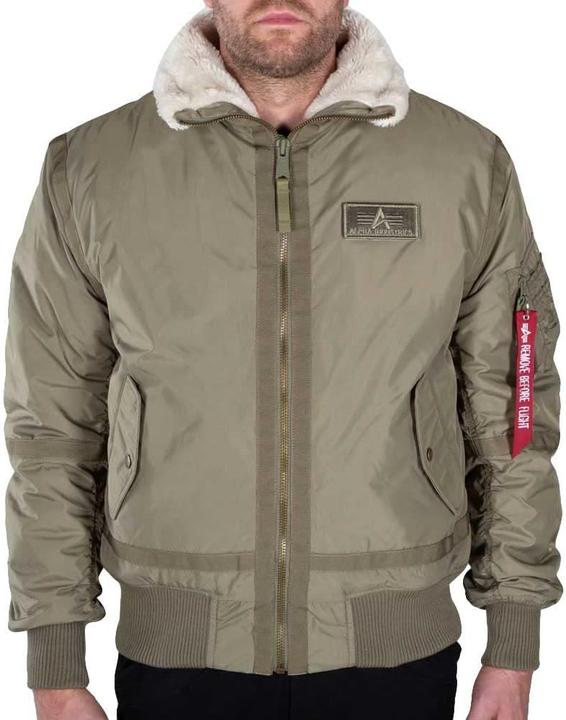 Alpha Industries Slender Fit Bomber Jacket with Logo Patch and Remove Before Flight Tag (XXL)
