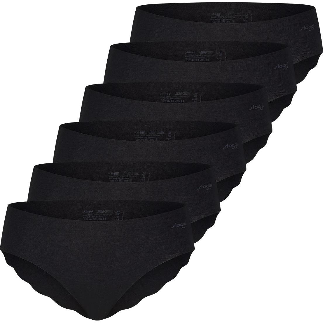 Sloggi, Damen, Unterhosen, 6er Pack ZERO Modal 2.0 Hipster, Schwarz, (S, 6er Pack)