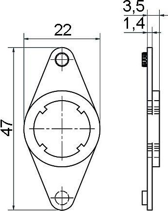 Heusser Befestigungsplatte Terza 3813T