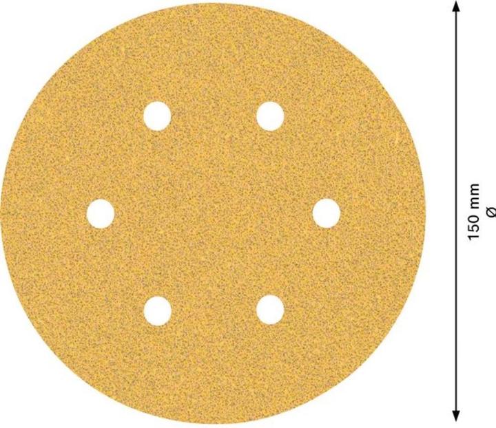 Produktbild Bosch Professional Zubehör EXPERT C470 Schleifpapier mit 6 Löchern für Exzenterschleifer, 150 mm, G 60, 50-tlg. (60)