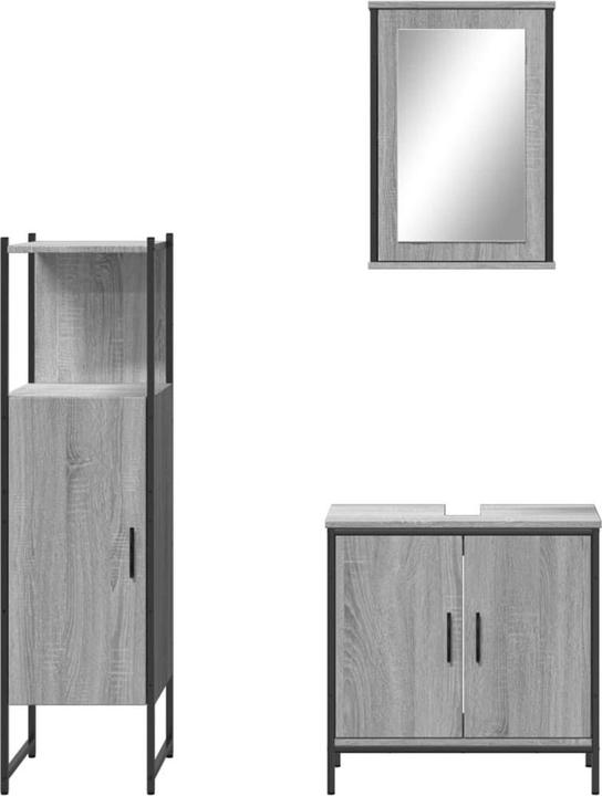vidaXL 3-piece bathroom furniture set