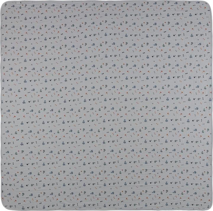 Produktbild Sterntaler Musselin-Decke Dino Rexi graublau (120 x 120 cm)