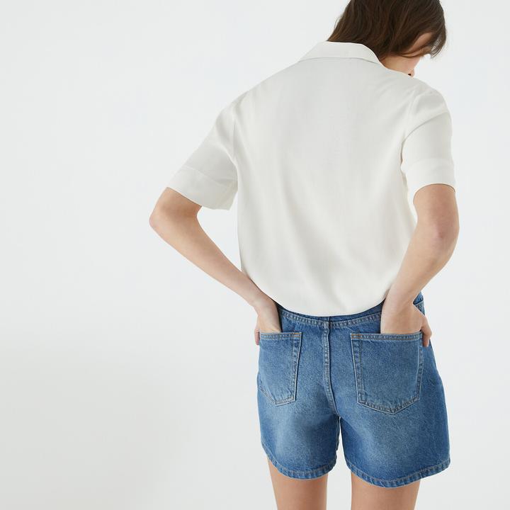 Produktbild La Redoute Collections Kurzärmelige Bluse mit Reverskragen (50)