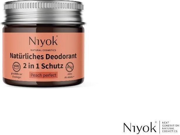 Actual product image Niyok Deo Crème 2in1 Anti-Transpirant: Peach perfect 40 ml (Crème, 40 ml)