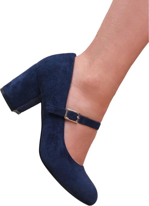 Actual product image Where's That From Womens/Ladies Araceli Suede Wide Block Heel Mary Janes (36)