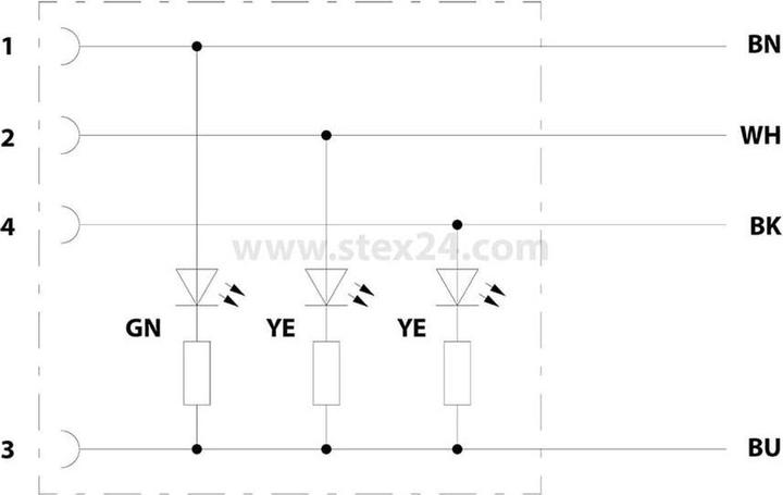 Productafbeelding Phoenix Contact Sensorl. PUR 5m M12 Bu 4-polig w LED