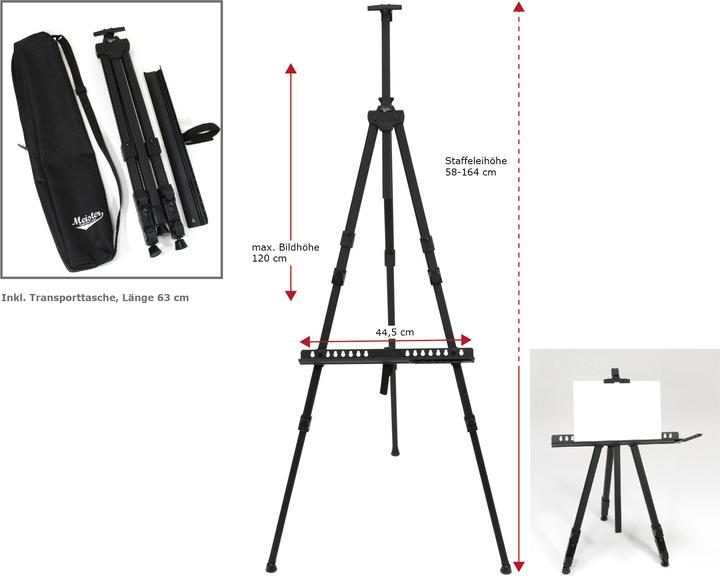 Actual product image Paintersisters RIO field easel aluminum